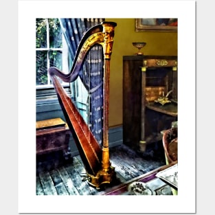 Music - Elegant Harp Posters and Art